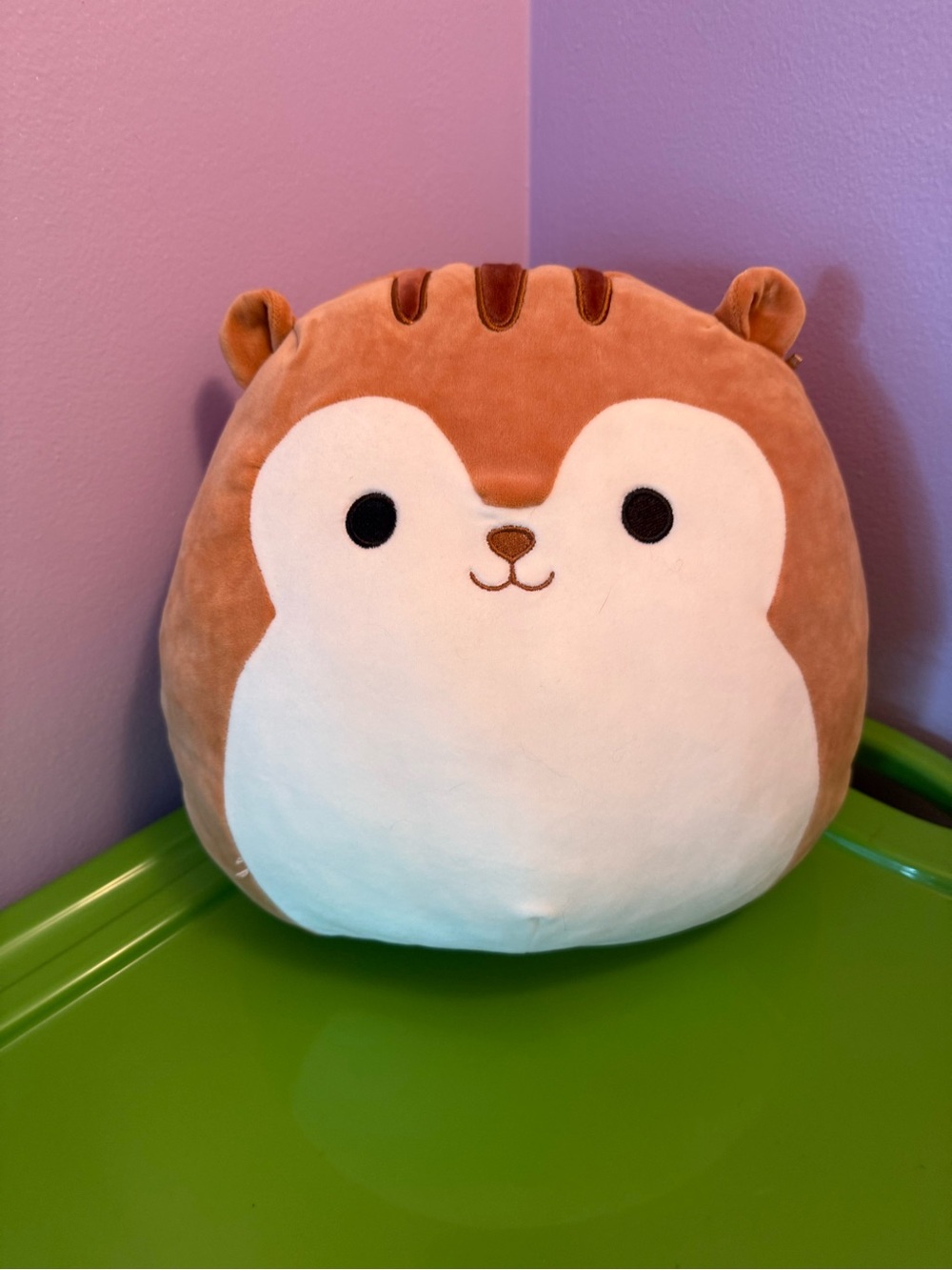 Squishmallows FuzzAMallow Official 12 inch Sawyer the Brown Squirrel